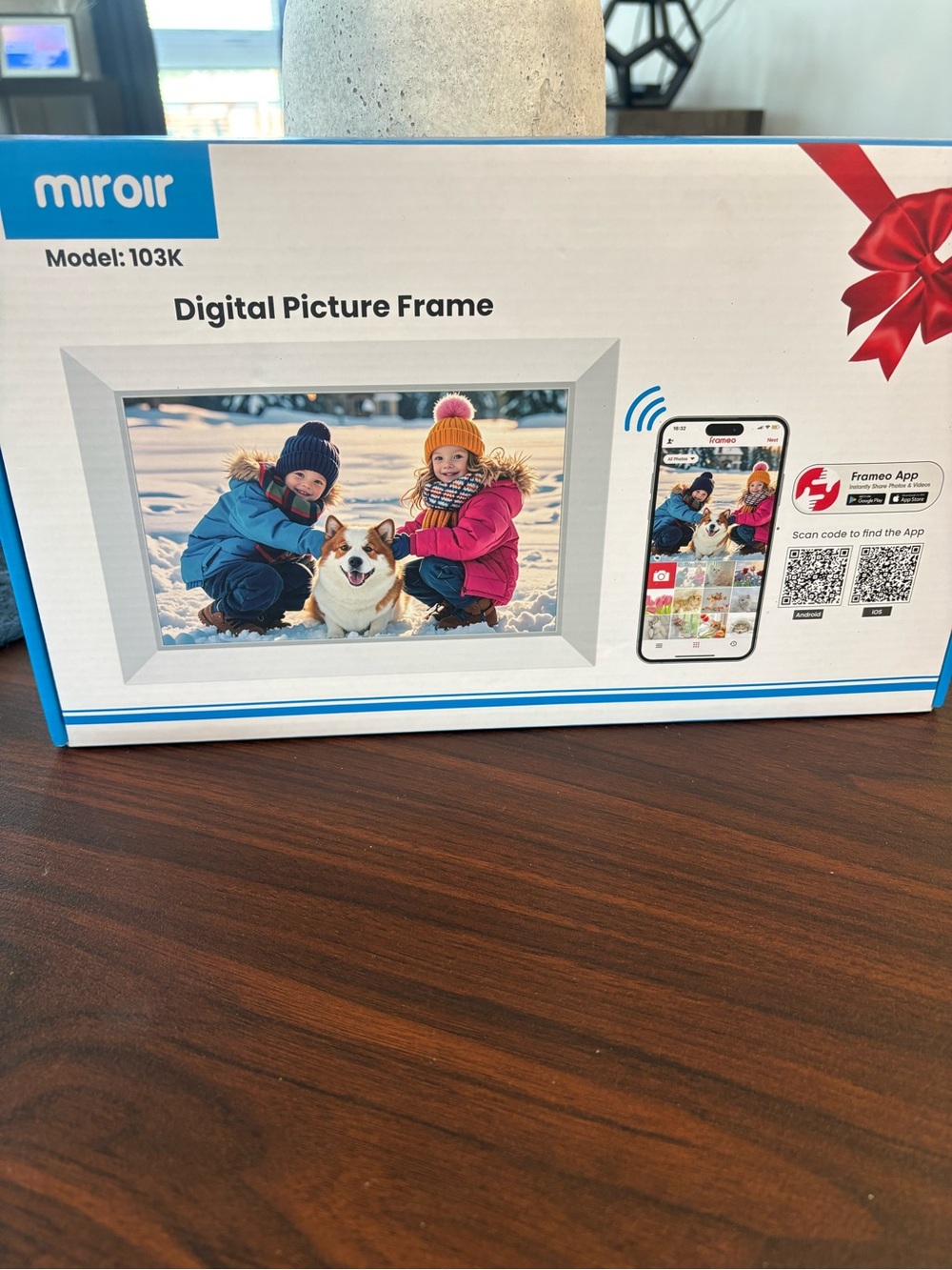 Miroir 103K White Digital Picture Frame - Wi‑Fi Photo Display